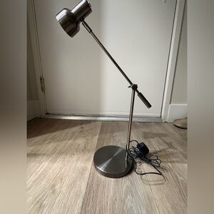 Sleek Silver Adjustable Desk Lamp SET